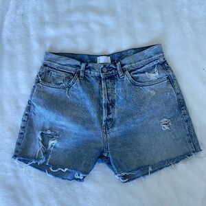 Boyish Blue Distressed Jean Shorts